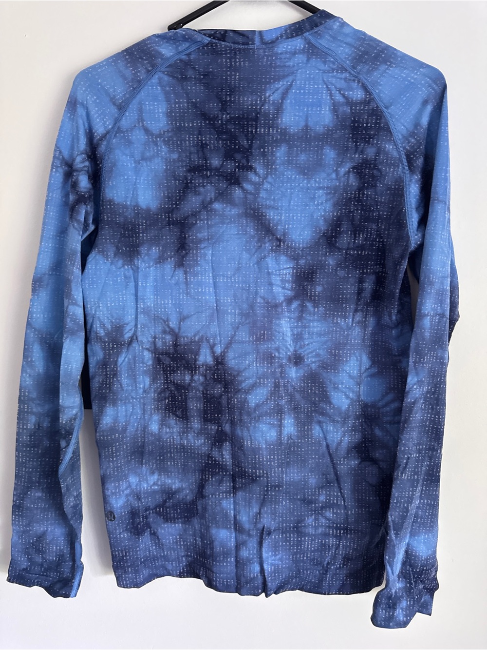 🆕💙 Lululemon Metal Vent Tech Long Sleeve 2.0 Disconnect Marble Dye Blue Nile - Picture 7 of 8